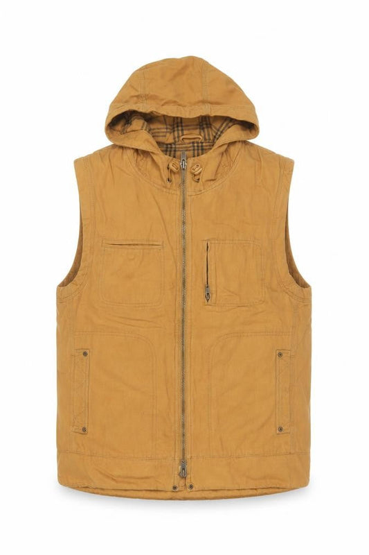 Territory Ahead Men's Brown L Hooded Cotton Bodywarmer Gilet