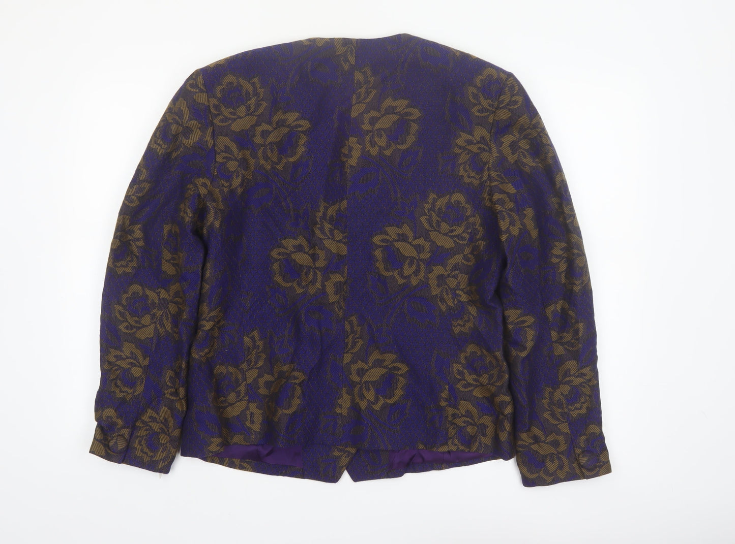 Mr. Jax Women’s Purple Floral Wool Blazer Jacket Size 12