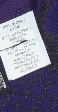 Mr. Jax Women’s Purple Floral Wool Blazer Jacket Size 12