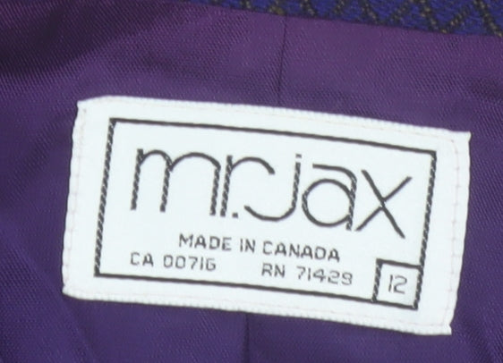 Mr. Jax Women’s Purple Floral Wool Blazer Jacket Size 12
