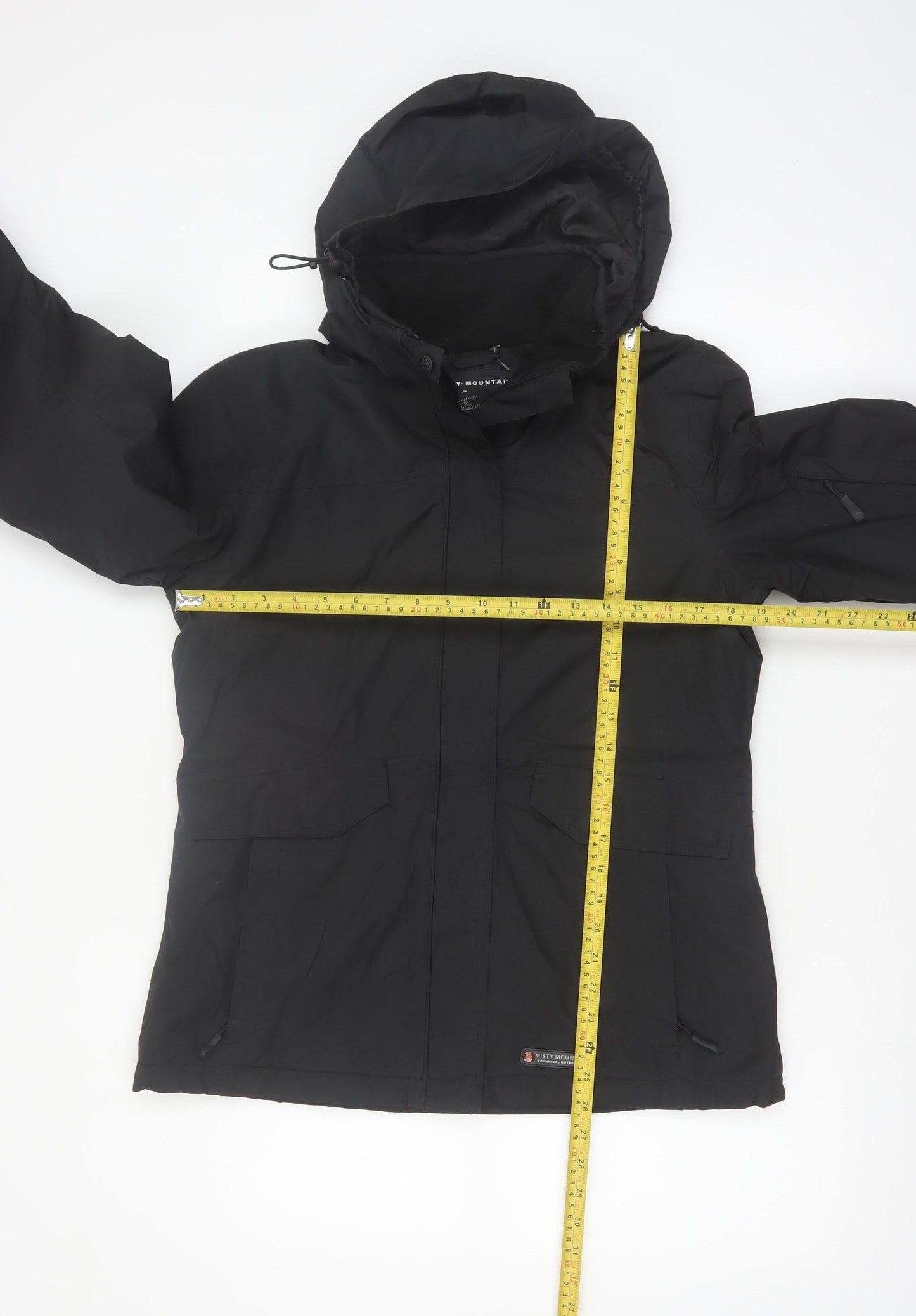 Misty Mountain Women's Black Waterproof Hooded Parka Jacket Size S