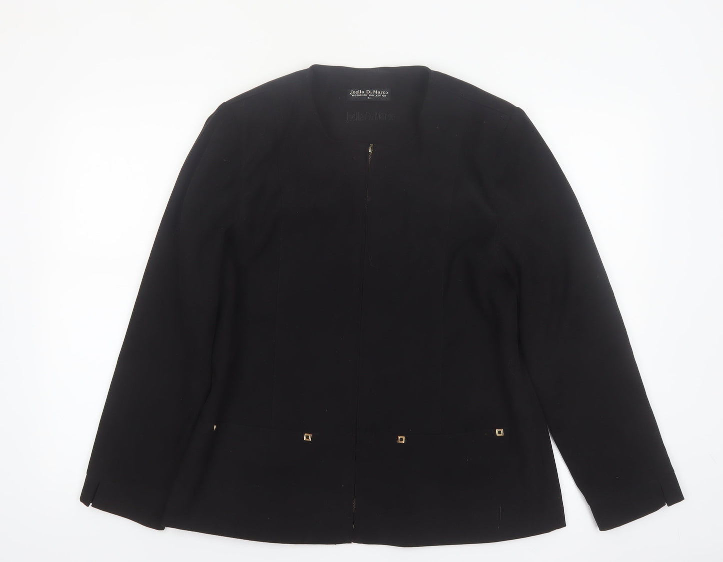 Joella Di Marco Women's Black Medium Zip Blazer Jacket