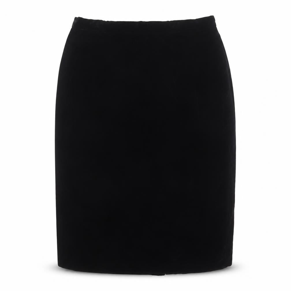 Chaus Women's Black Velvet Pencil Skirt Size 10 High Waist