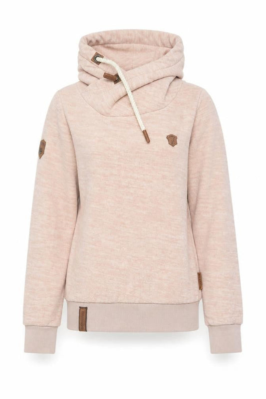 Naketano Women’s Beige Hooded Pullover Sweatshirt Small Polyester Casual