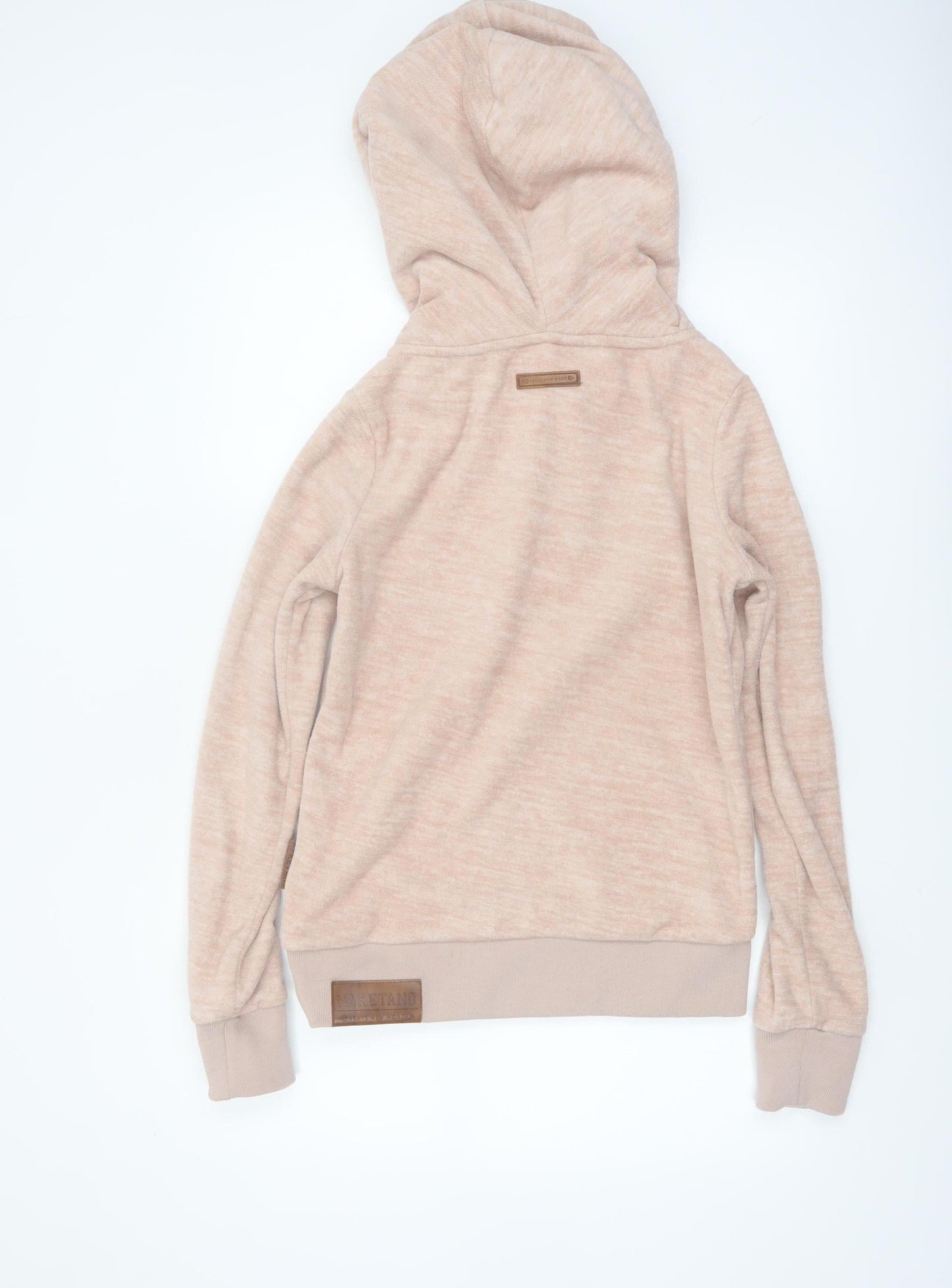 Naketano Women’s Beige Hooded Pullover Sweatshirt Small Polyester Casual