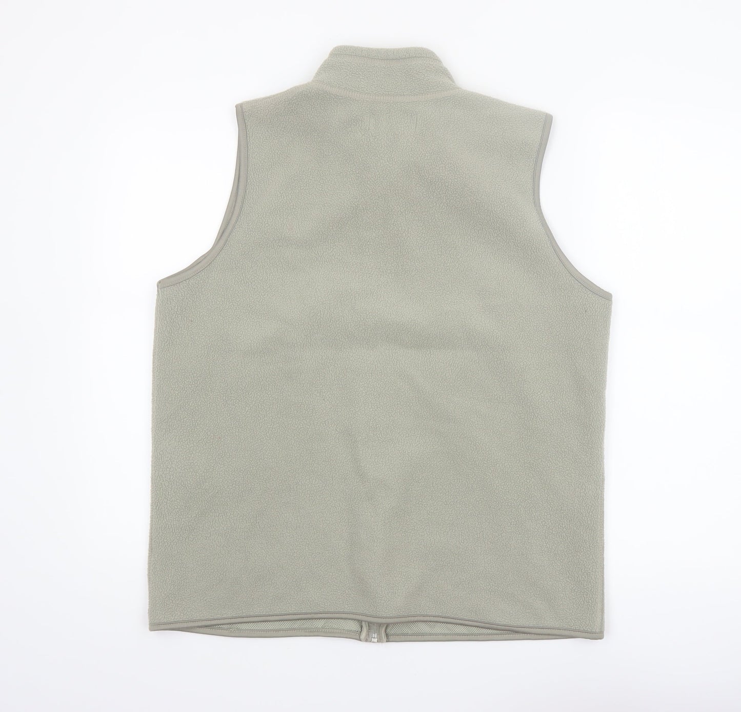 EWM Women Beige Fleece Bodywarmer Waistcoat Size 14 Regular Zip Style