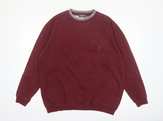 Norm Thompson Mens Red L Pullover Crew Neck Sweatshirt