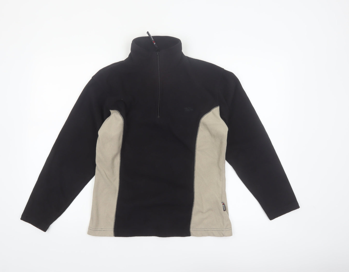 Trespass Womens Black Beige Fleece Pullover Sweatshirt Size M
