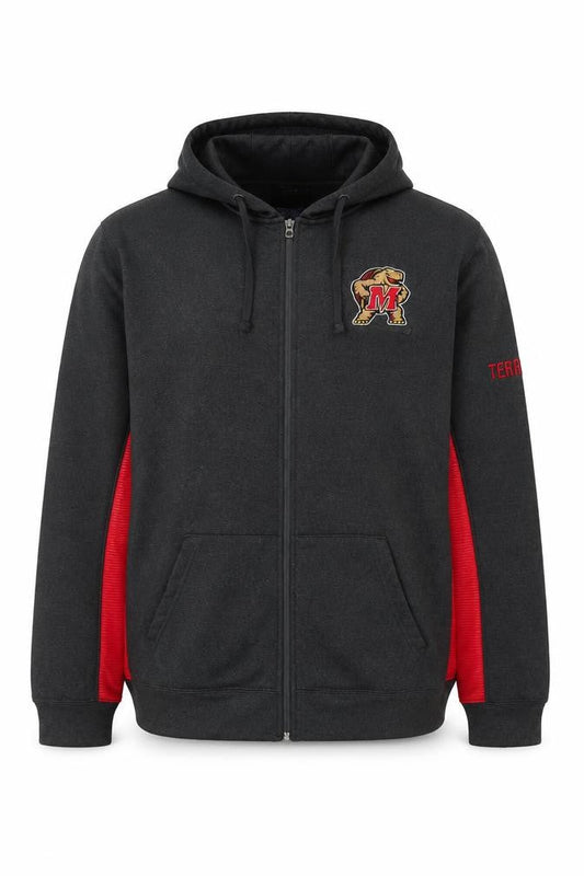 Campus Heritage Men's Grey Full Zip Hoodie 2XL College Sports Style