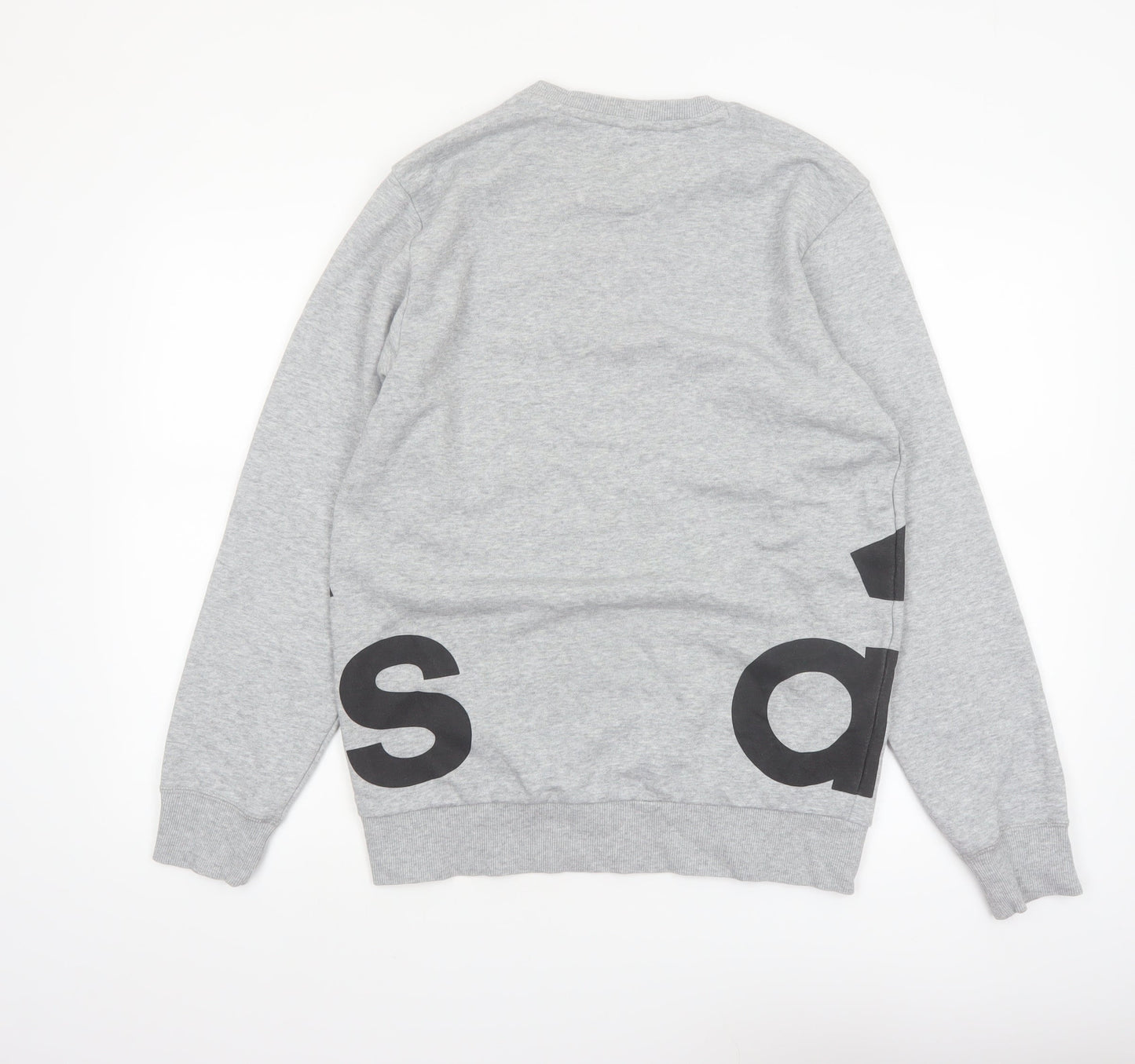 Adidas Men's Grey Sport Essentials Crew Neck Sweatshirt Small