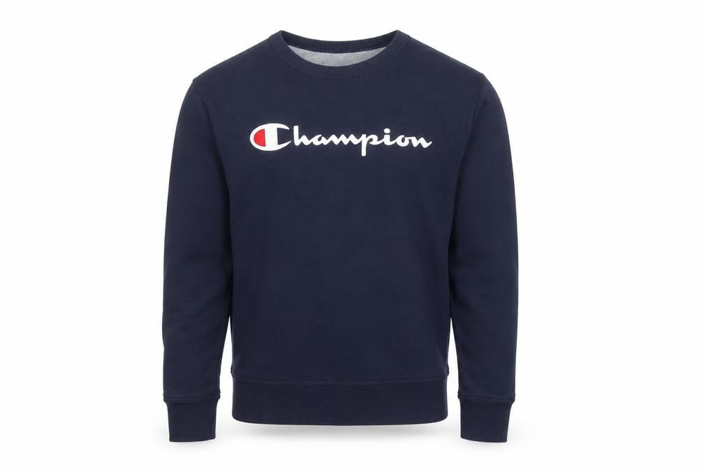 Champion Men's Navy Crew Neck Sweatshirt Size S Cotton Blend