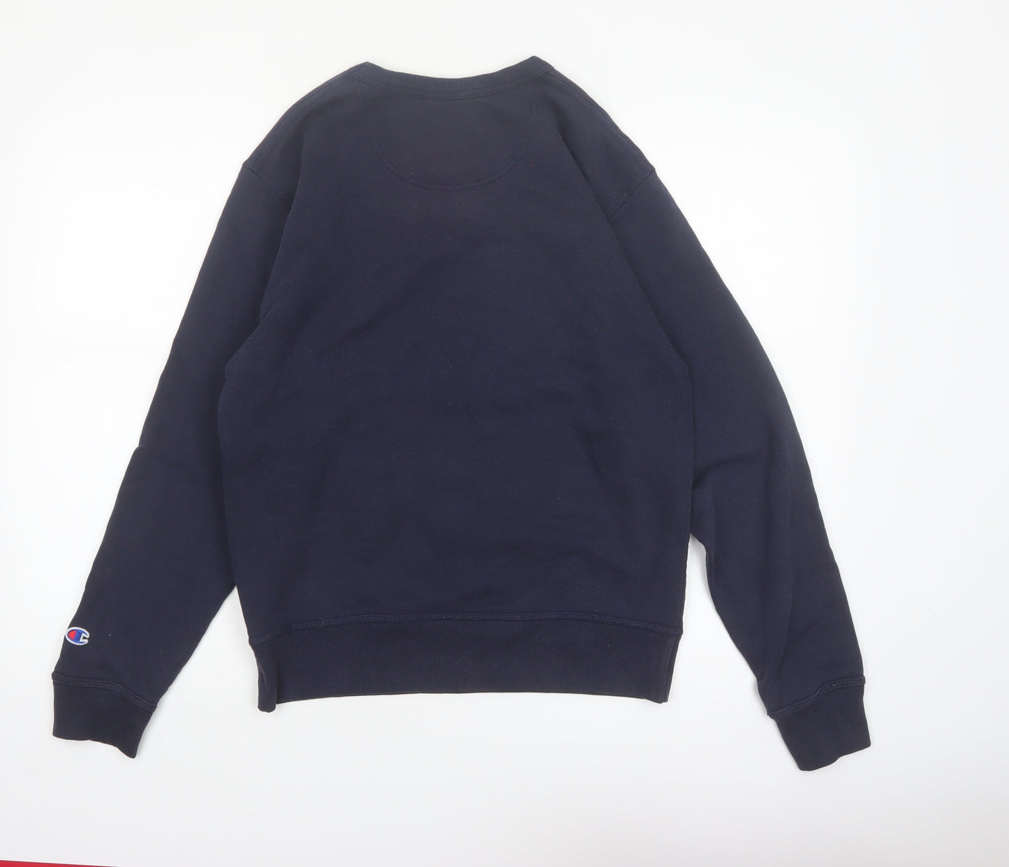 Champion Men's Navy Crew Neck Sweatshirt Size S Cotton Blend