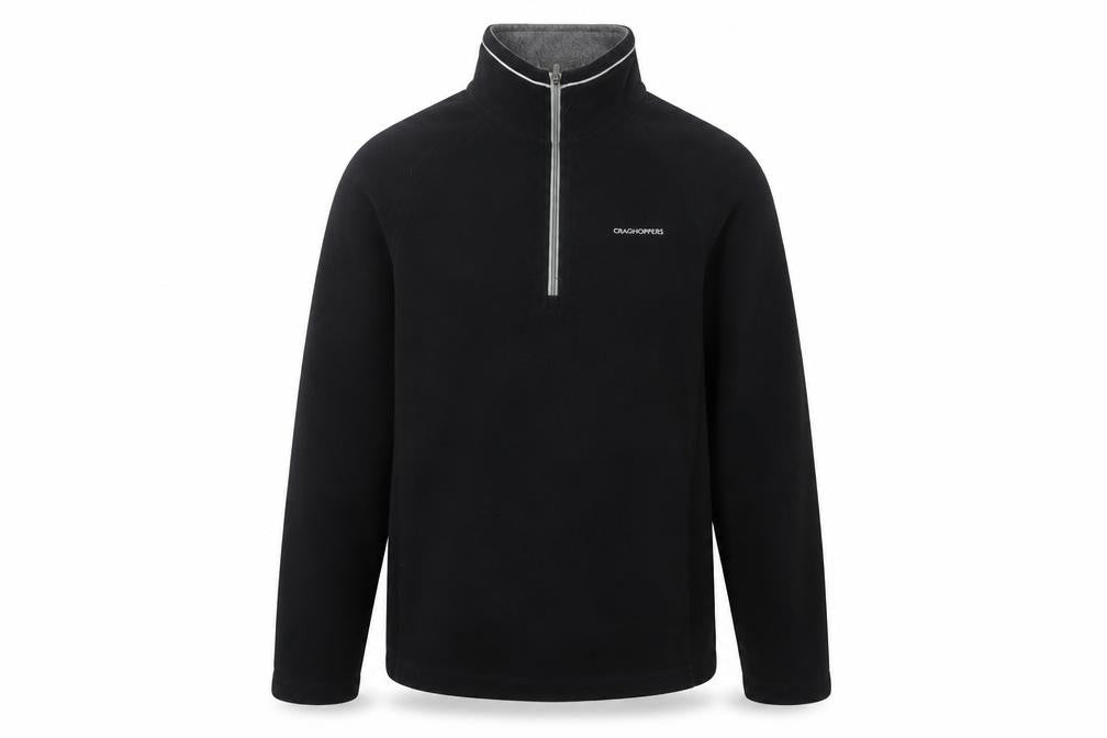 Craghoppers Men's Black Fleece 1/2 Zip Pullover Sweatshirt M