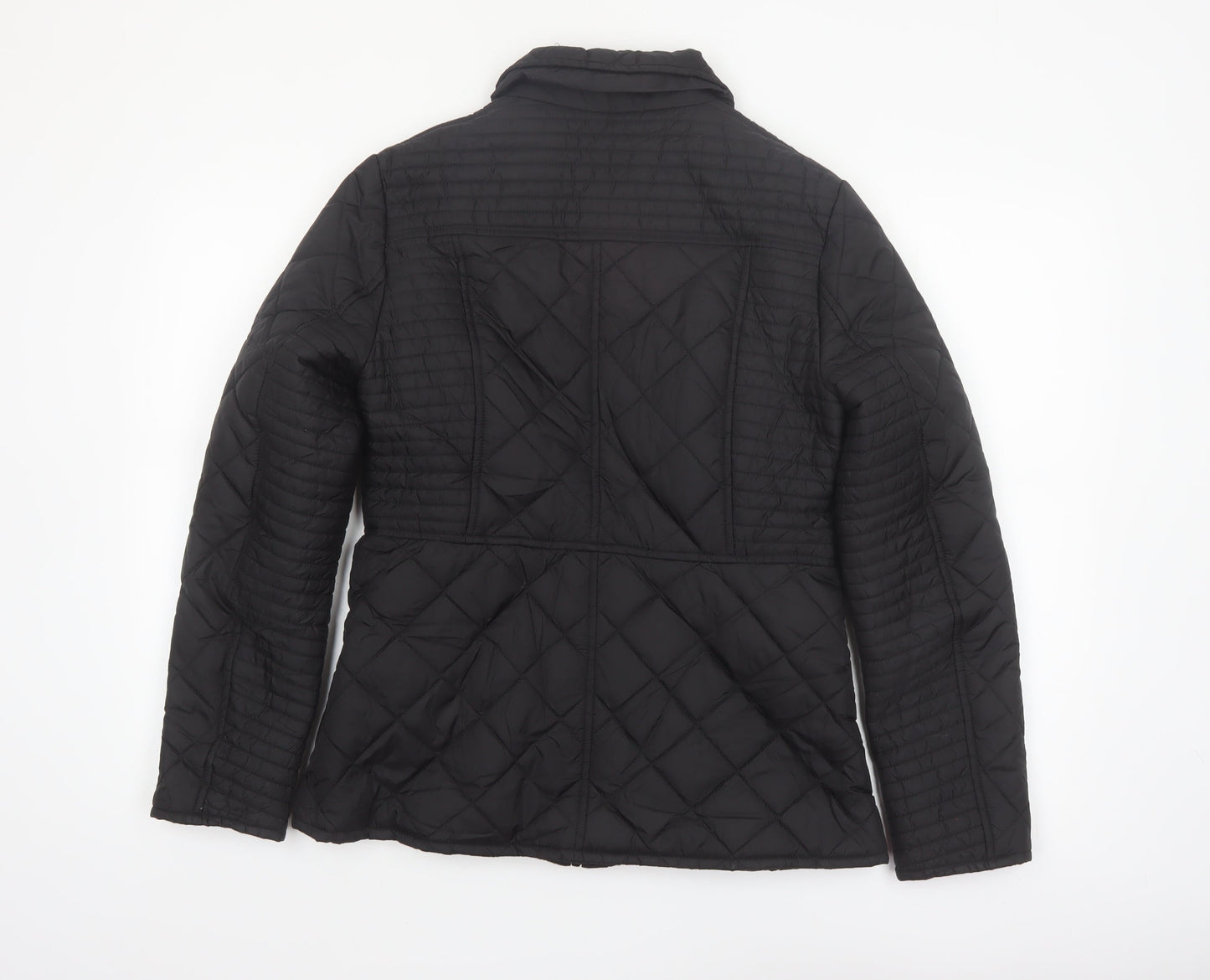 Feraud Women's Black Quilted Mid-Length Jacket Size 14