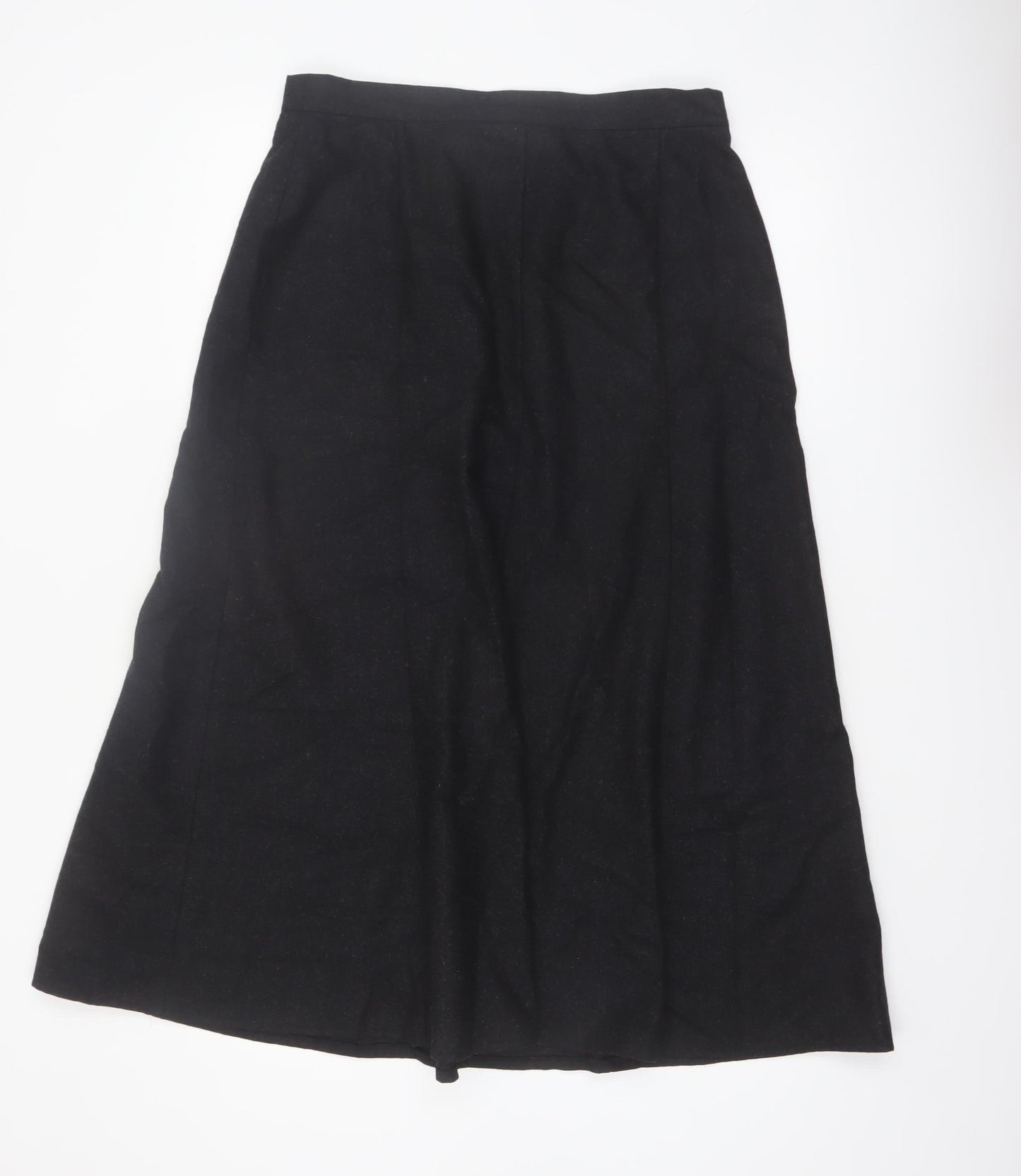 Rowland's Women's Black Wool Blend A-Line Midi Skirt Size 14