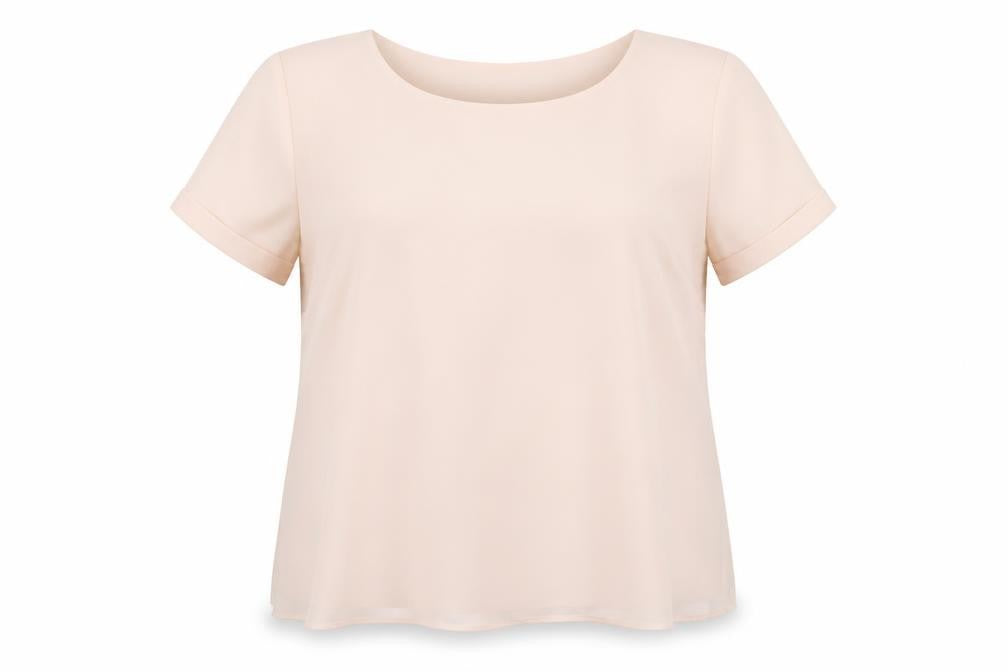 Laura Ashley Women’s Beige Short Sleeve Chiffon Blouse UK 18