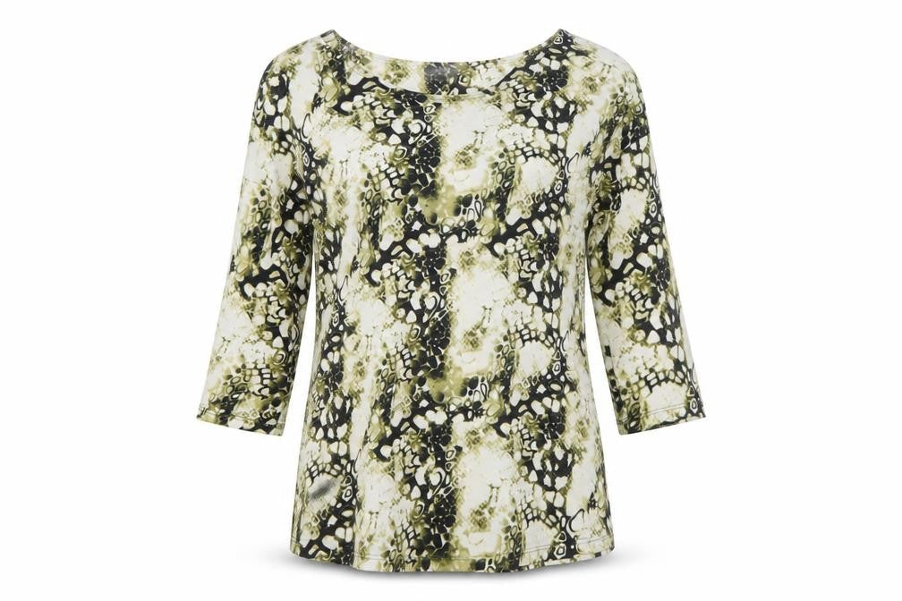 Simply Stock Shop Women's Multicoloured Animal Print 3/4 Sleeve Blouse Size 12
