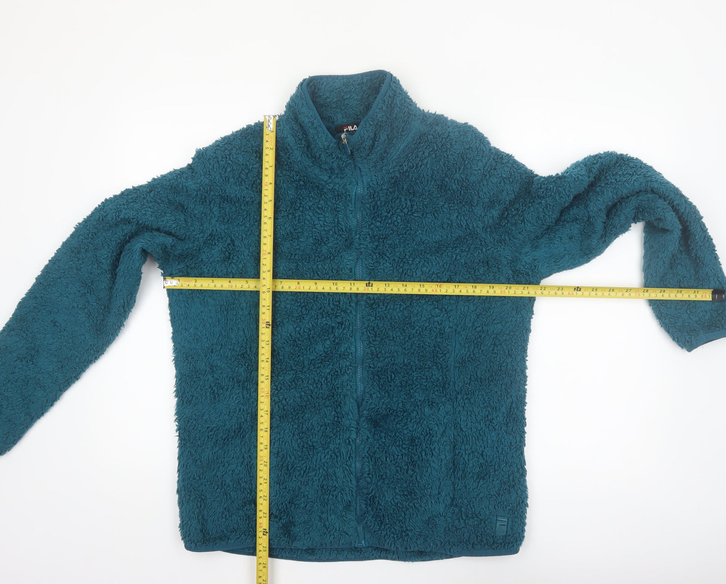 Fila Women’s Blue Faux Fur Fleece Full Zip Jacket XL