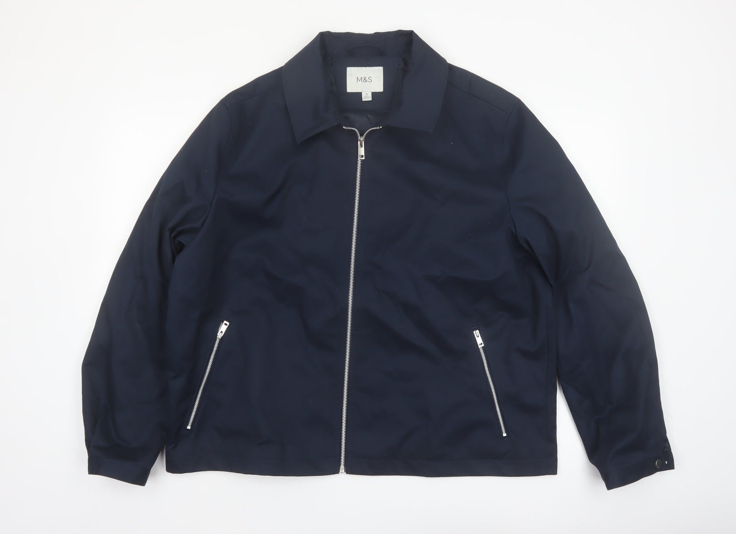 Marks and Spencer Men’s Blue XL Regular Full Zip Jacket