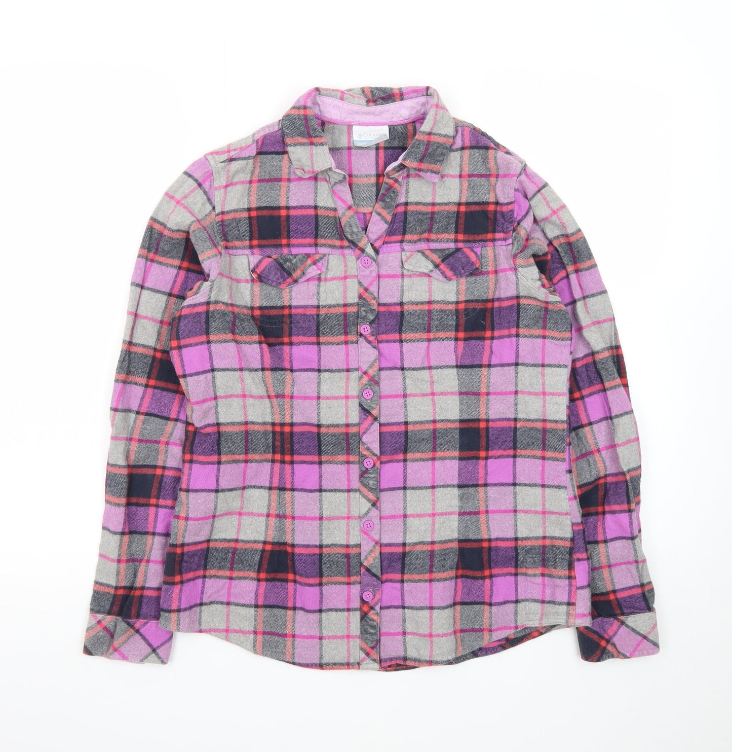 Columbia Womens Multicoloured Small Flannel Check Long Sleeve Button-Up Shirt