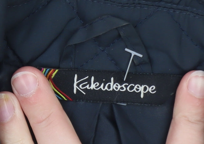 Kaleidoscope Women's Blue Quilted Mid-Length Jacket UK 14