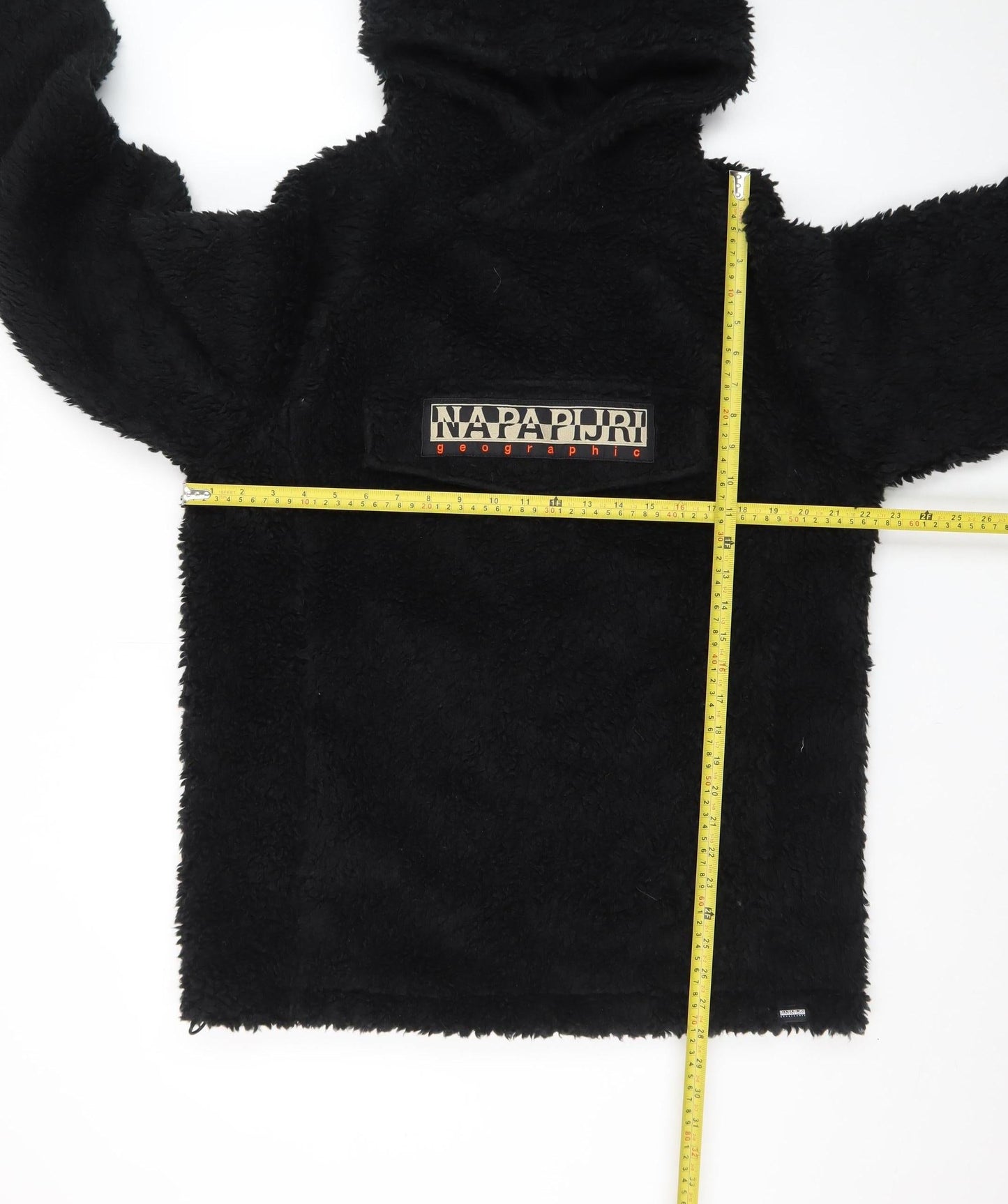 Napapijri Men's Black Fleece Pullover Hoodie Small
