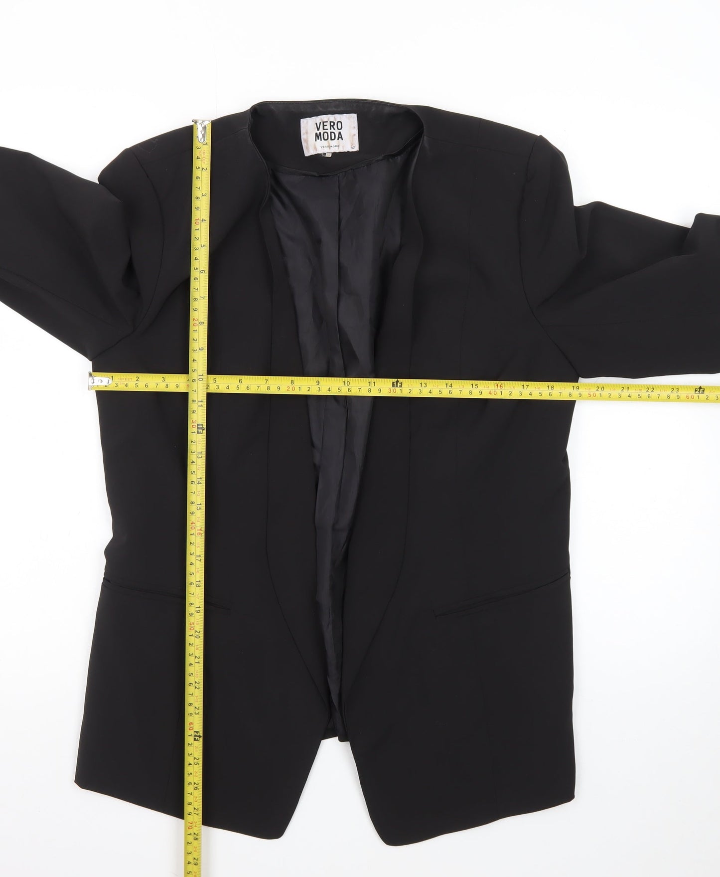 Vero Moda Women Black Size 14 Tailored Blazer Jacket