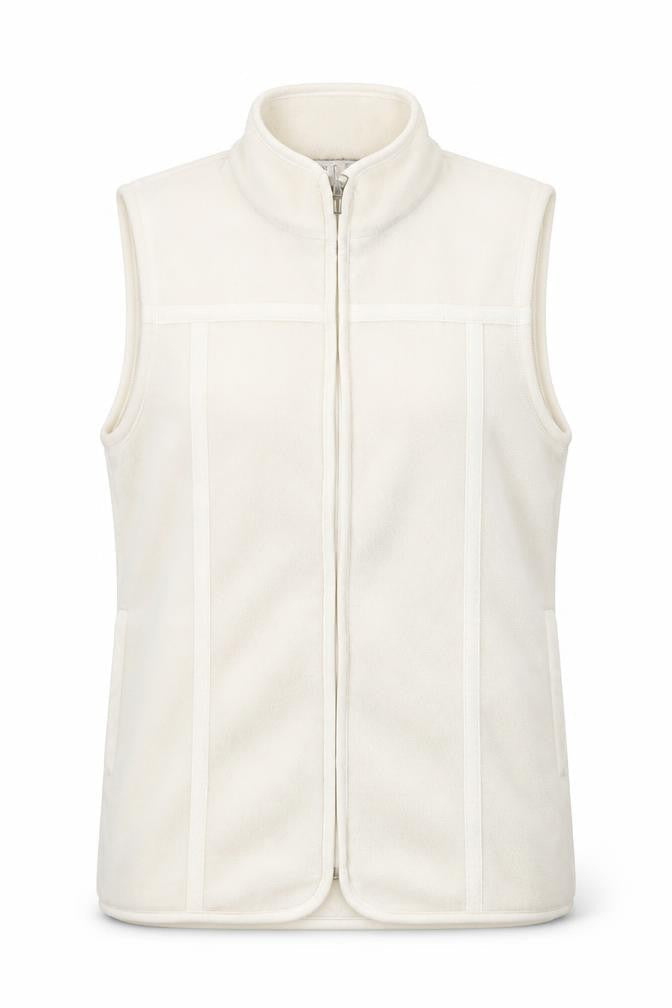 TIGI Women's Ivory Fleece Zip Waistcoat Size 10