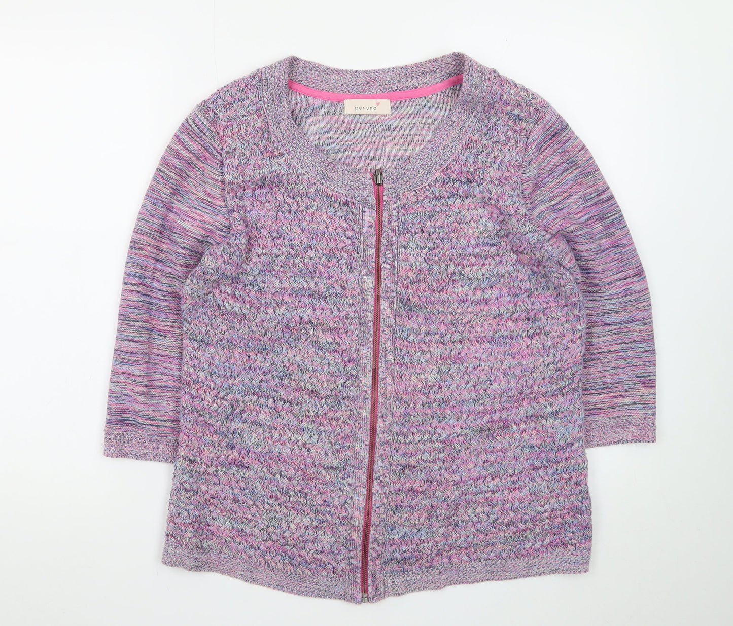 Marks and Spencer Women’s Multicoloured Full Zip Knit Jumper Size 16