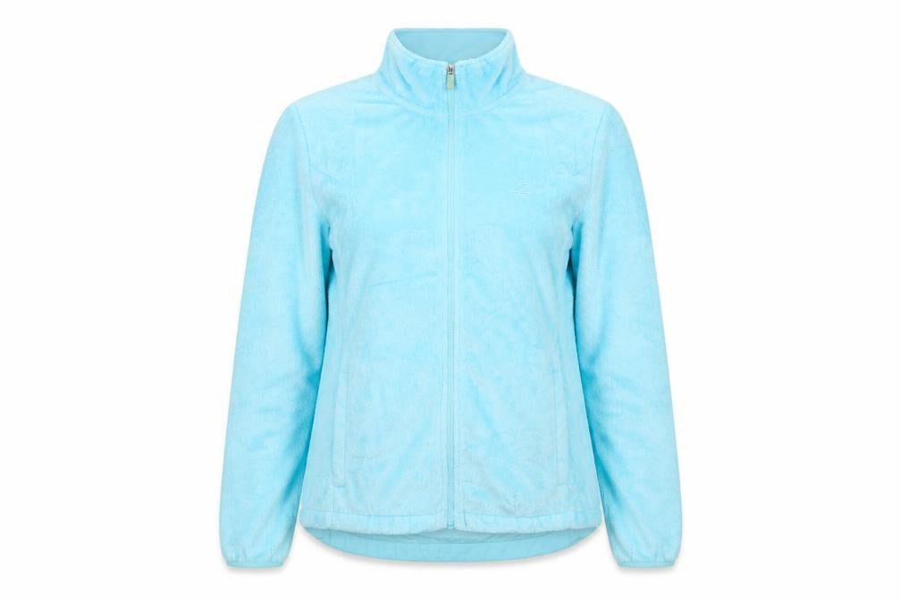 Izod Women Blue Fleece Full Zip Jacket XL Lightweight Casual