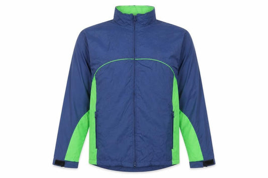 Power Promotions Men's Blue Green Windbreaker Jacket L Lightweight Outdoor