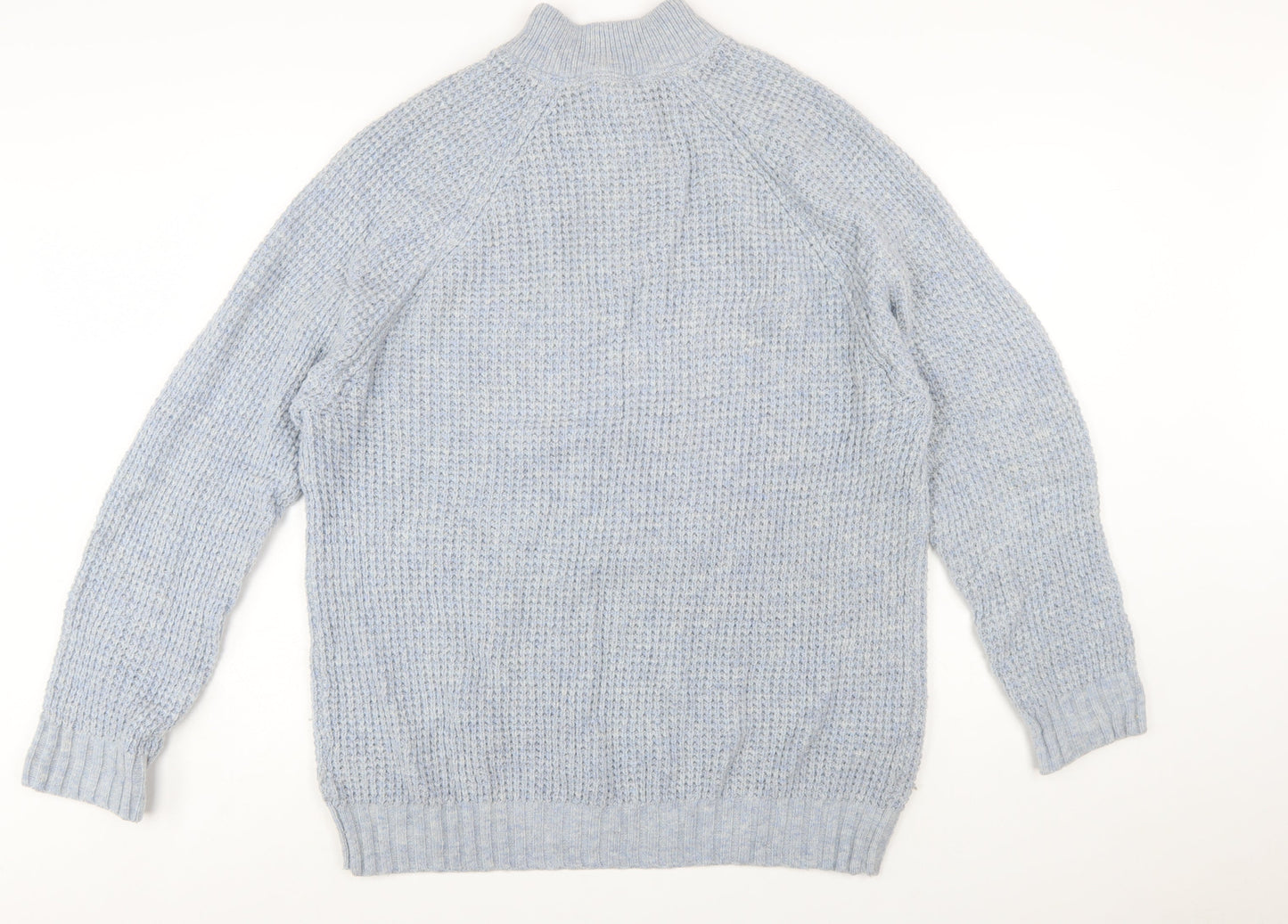Crew Clothing Company Men's Blue 2XL Wool Henley Jumper