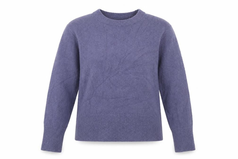 & Other Stories Women Purple XS Crew Neck Wool Blend Jumper