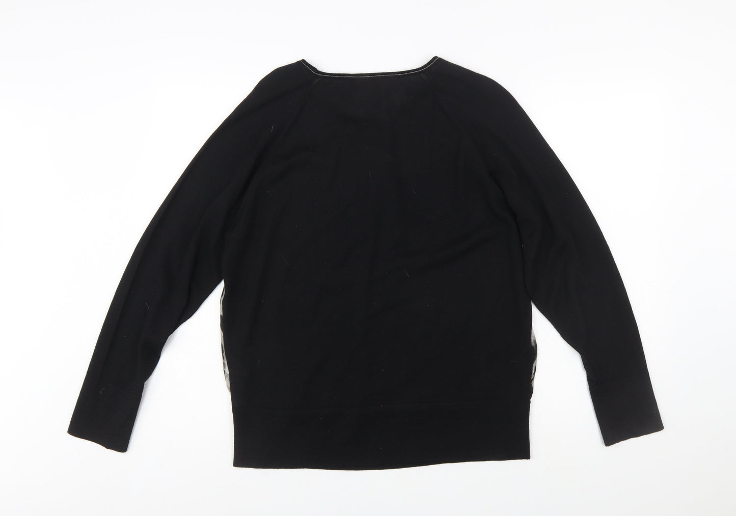 Basler Women Black Animal Print Pullover Jumper Size 16