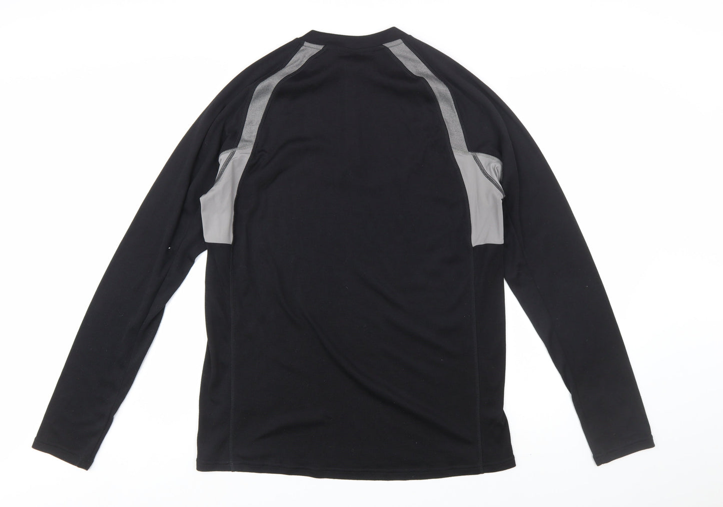 Quechua Men's Black 2XL Long Sleeve 1/4 Zip Hiking Top