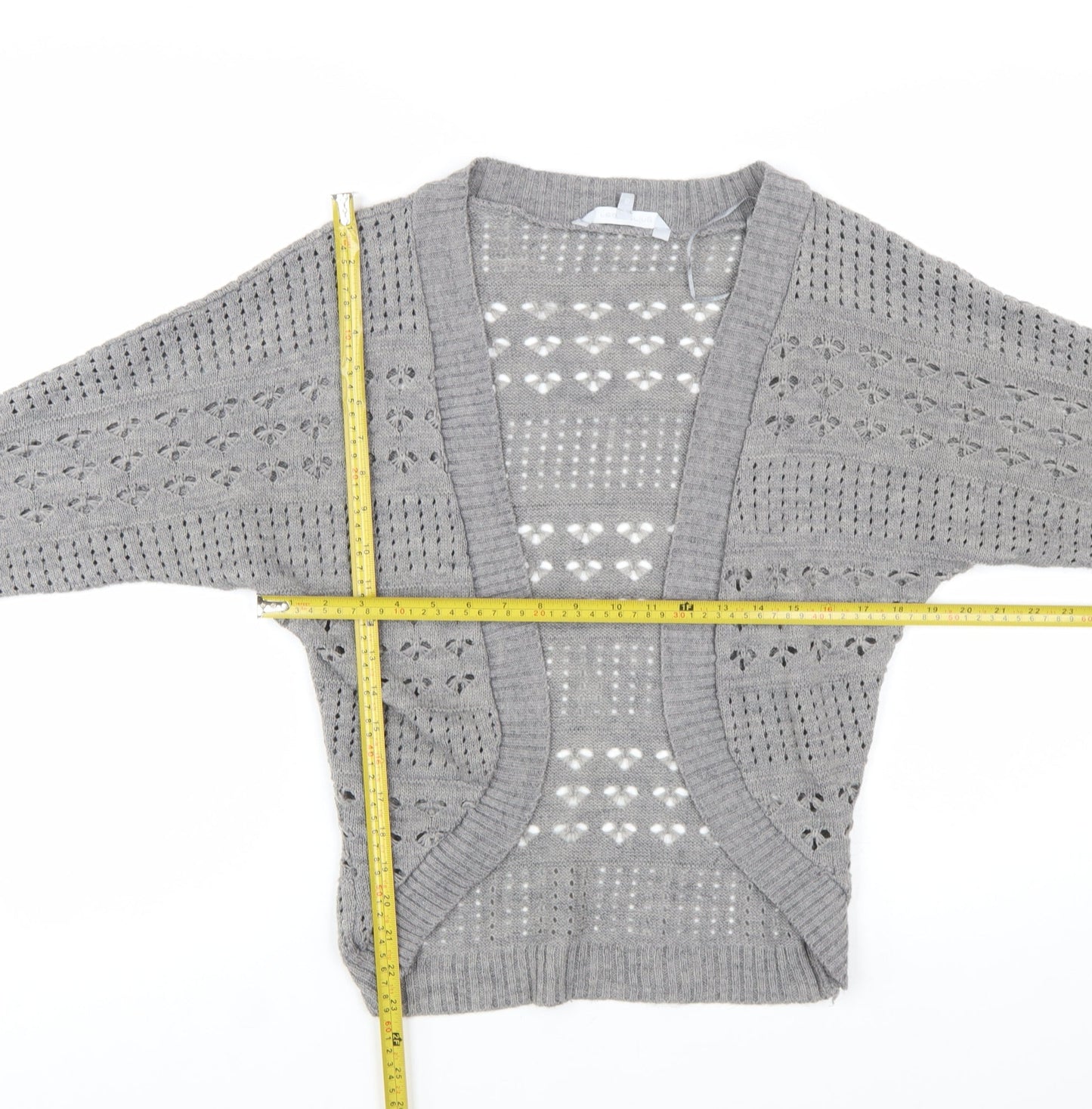 Debenhams Women’s Grey Open-Knit Cardigan Size 10