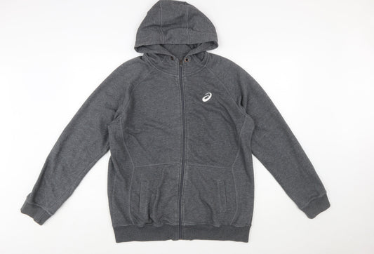 Asics Men's Grey Full Zip Hoodie XL Sports Fleece