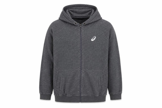 Asics Men's Grey Full Zip Hoodie XL Sports Fleece