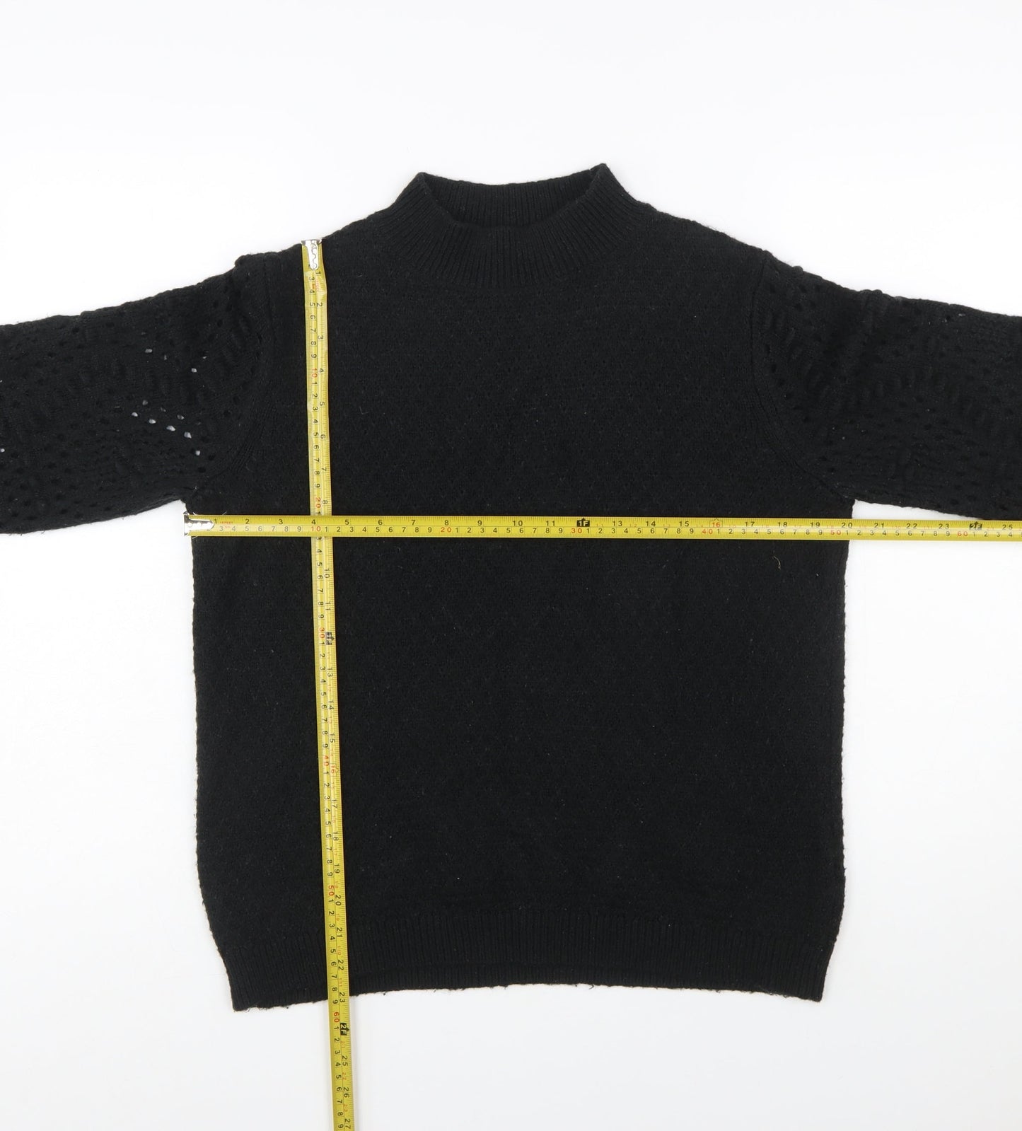 FatFace Men's Black Mock Neck Knit Pullover Jumper Size M