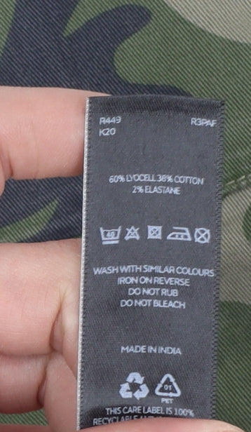 Very Womens Green Camouflage Cargo Trousers Size 14 Tall