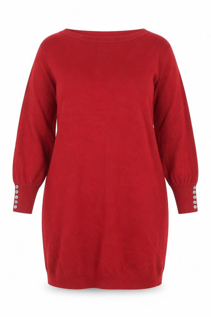 Roman Women Red Size 18 Jumper Dress Knit Long Sleeve