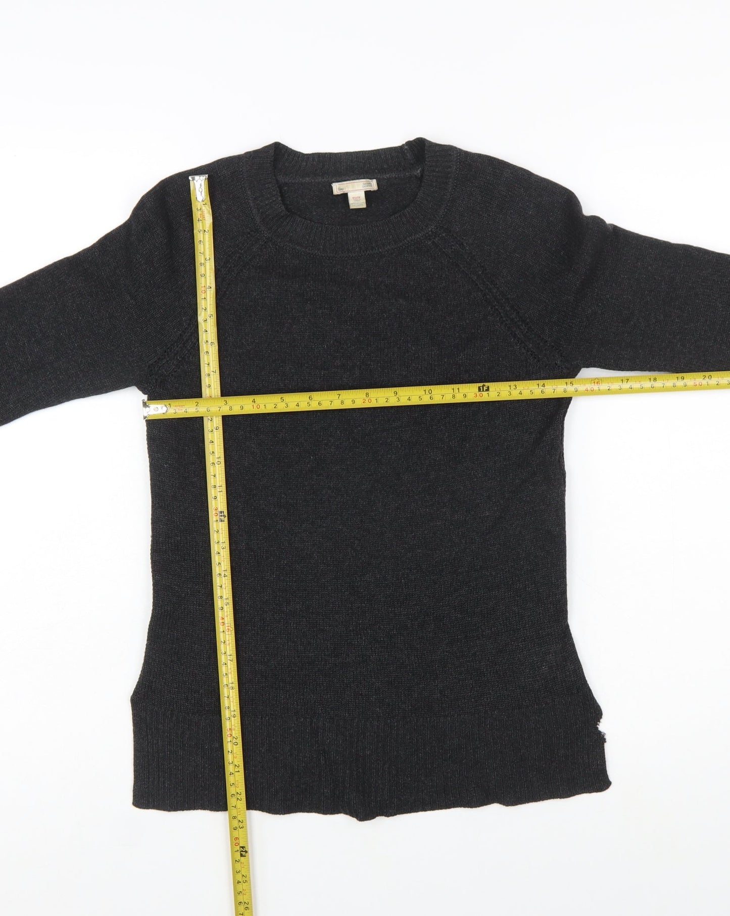 Gap Womens Black Cashmere Crew Neck Jumper XS Slim Fit