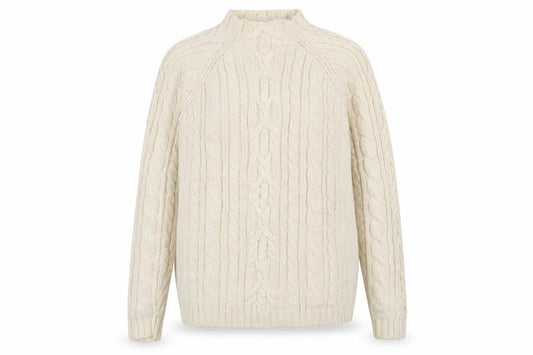Debenhams Women’s Ivory Cable-Knit Cotton Jumper Size 12-14