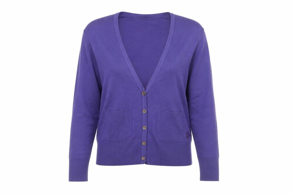 Henri Lloyd Women's Purple Wool V-Neck Cardigan Size 6