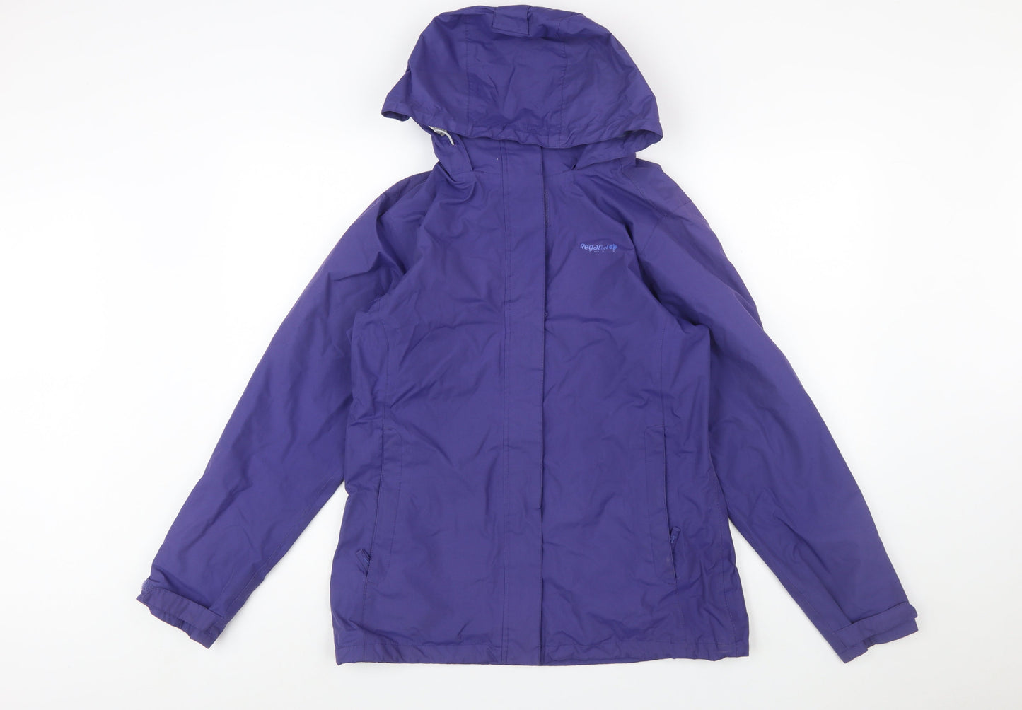 Regatta Womens Purple Hooded Waterproof Jacket UK 12