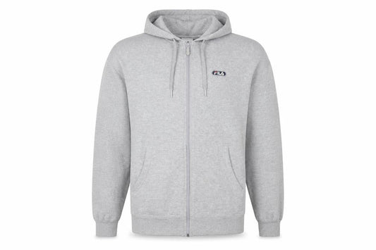 Fila Men's Grey 2XL Full Zip Fleece Hoodie with Logo