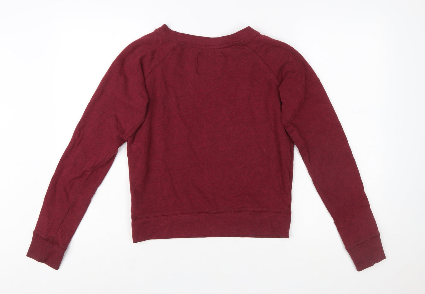 Hard Rock Cafe Womens Red Pullover Sweatshirt Small Cotton Blend