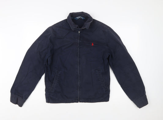 Ralph Lauren Men’s Blue Cotton Bomber Jacket Size S