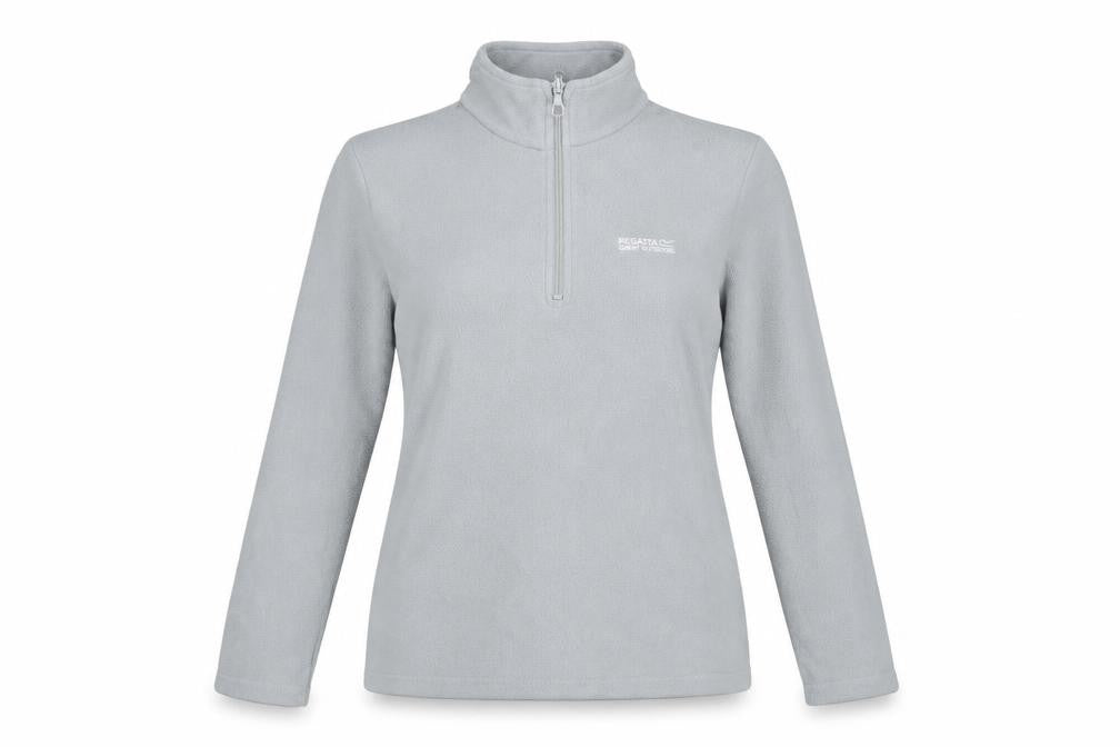 Regatta Womens Grey Fleece Half Zip Pullover UK 10 Outdoor Sweatshirt
