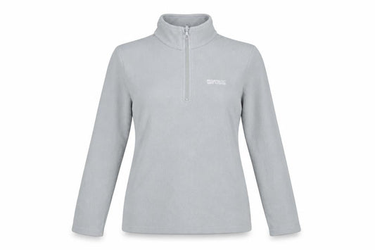 Regatta Womens Grey Fleece Half Zip Pullover UK 10 Outdoor Sweatshirt
